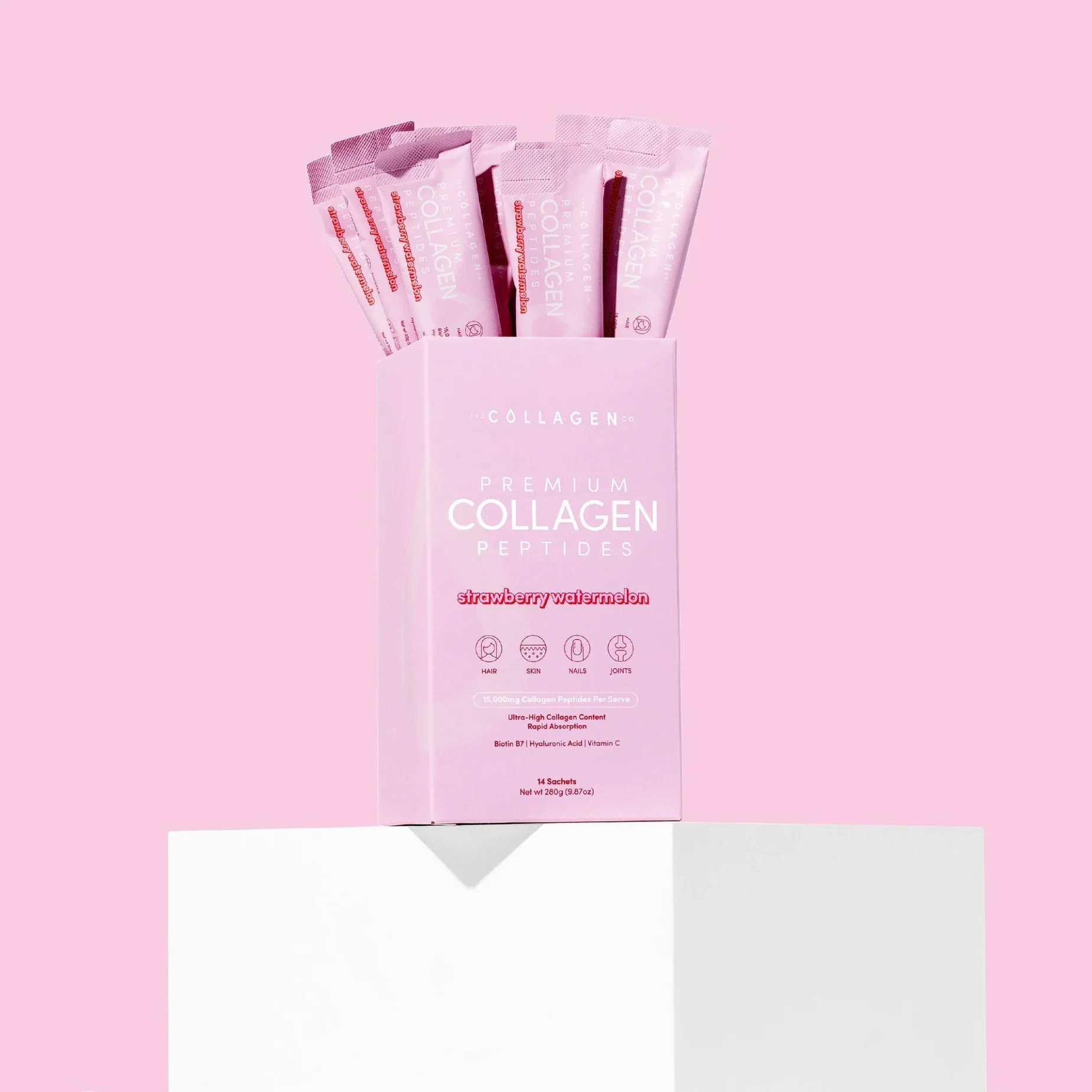 Collagen Co Strawberry Watermelon Collagen Peptide Sachets